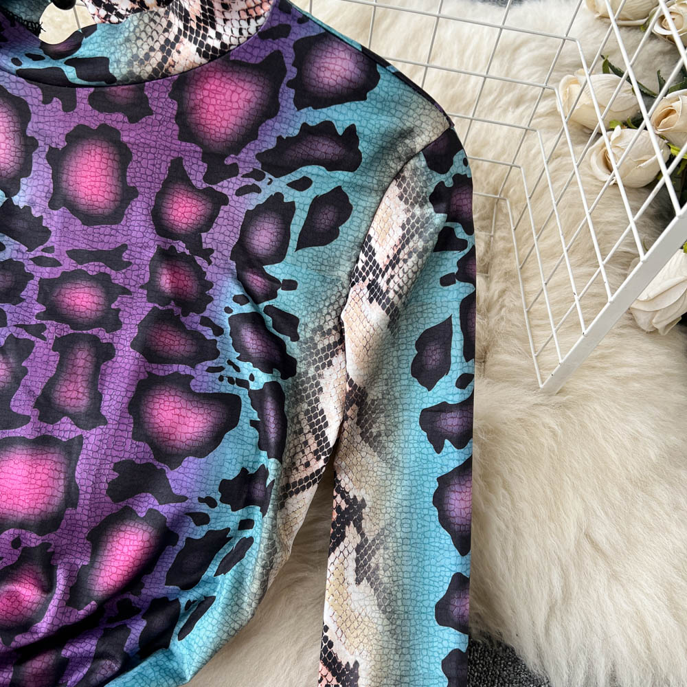 Multicolored Snake Print Jumpsuit