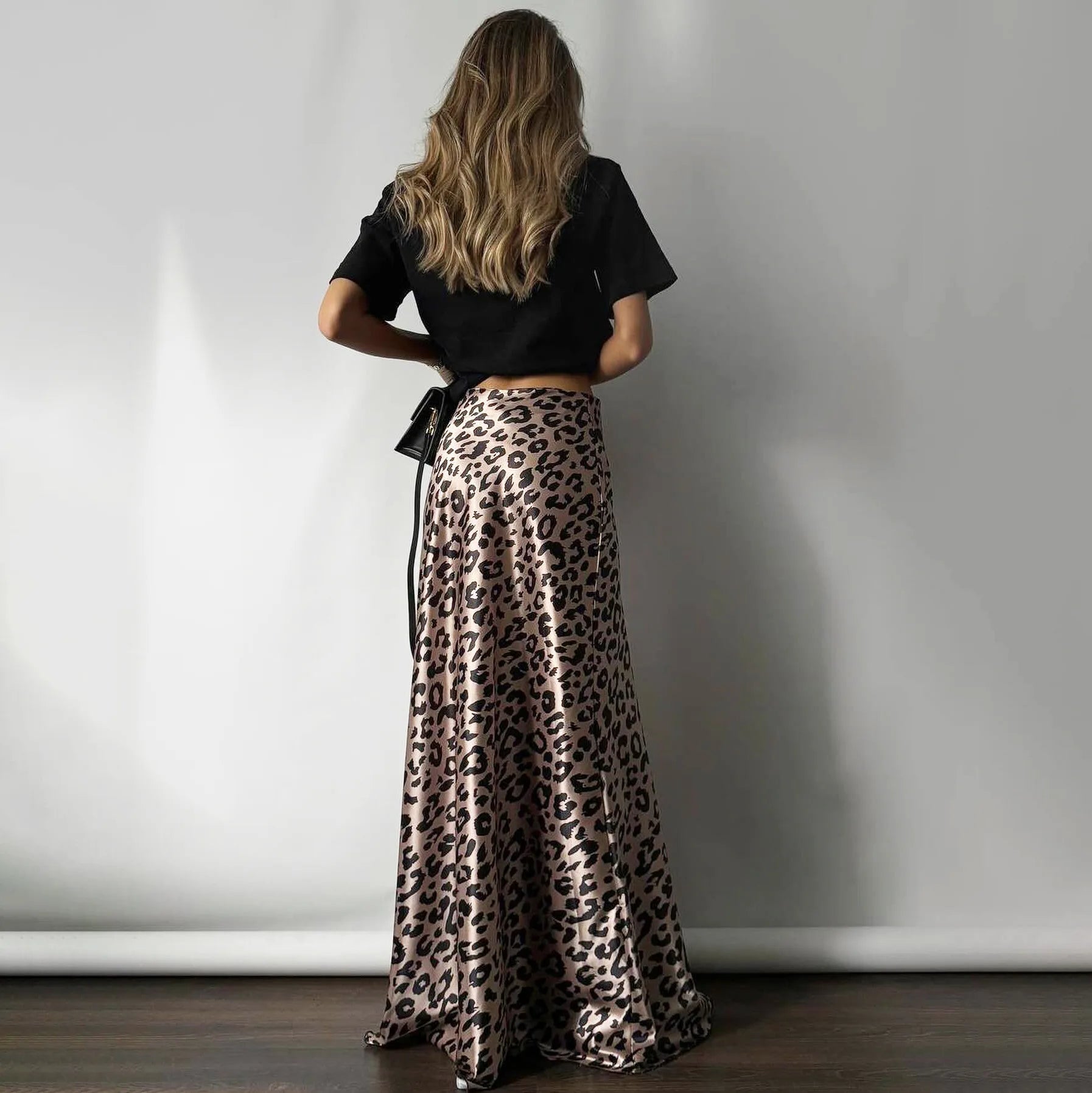Long Leopard Print Skirt