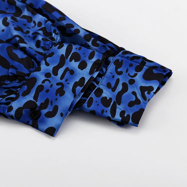 Leopard Print Women Two Piece Outfit