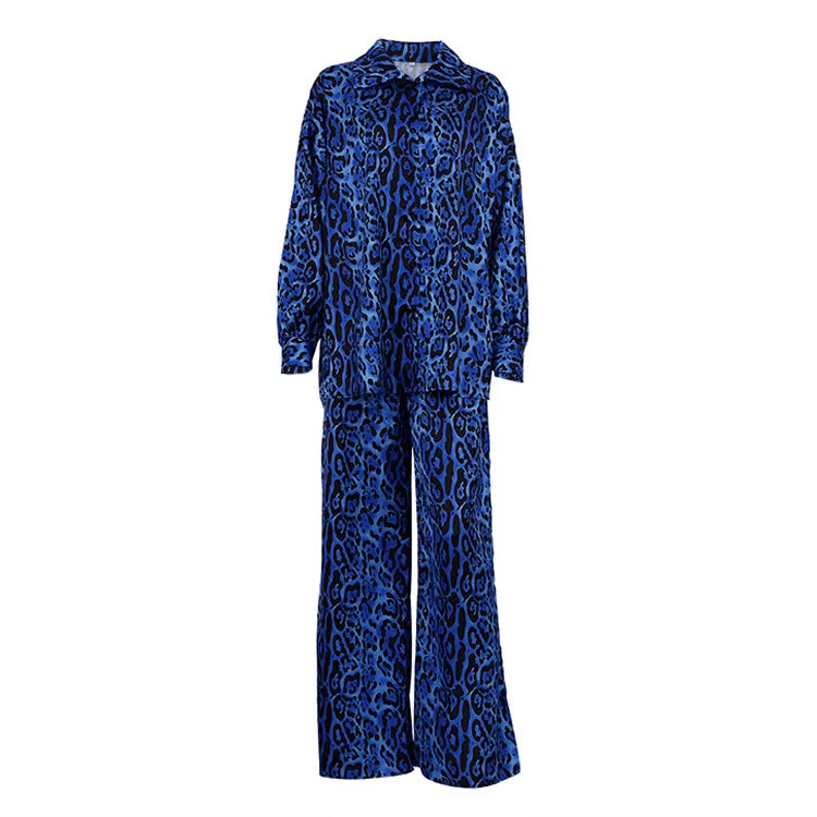 Leopard Print Women Two Piece Outfit