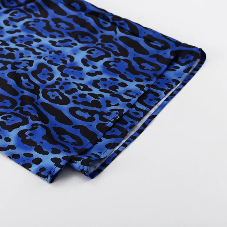 Leopard Print Women Two Piece Outfit