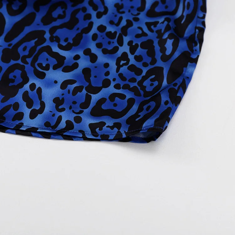 Leopard Print Women Two Piece Outfit