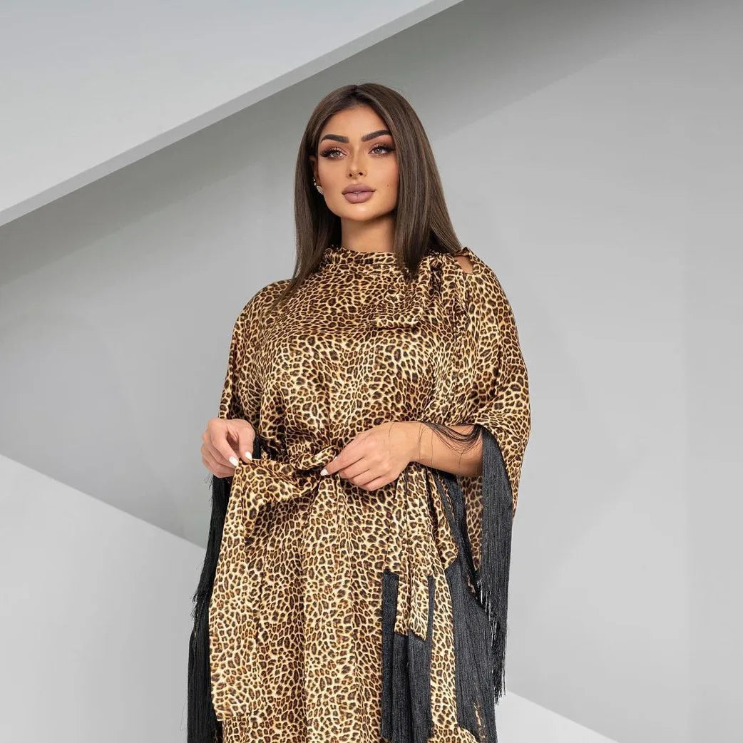 Leopard Print Abaya