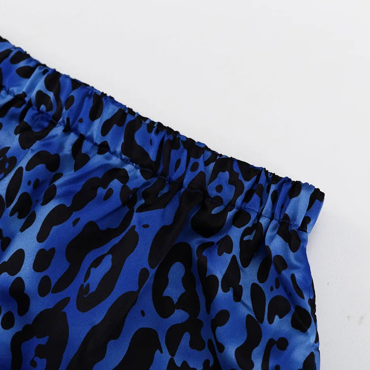 Leopard Print Women Two Piece Outfit