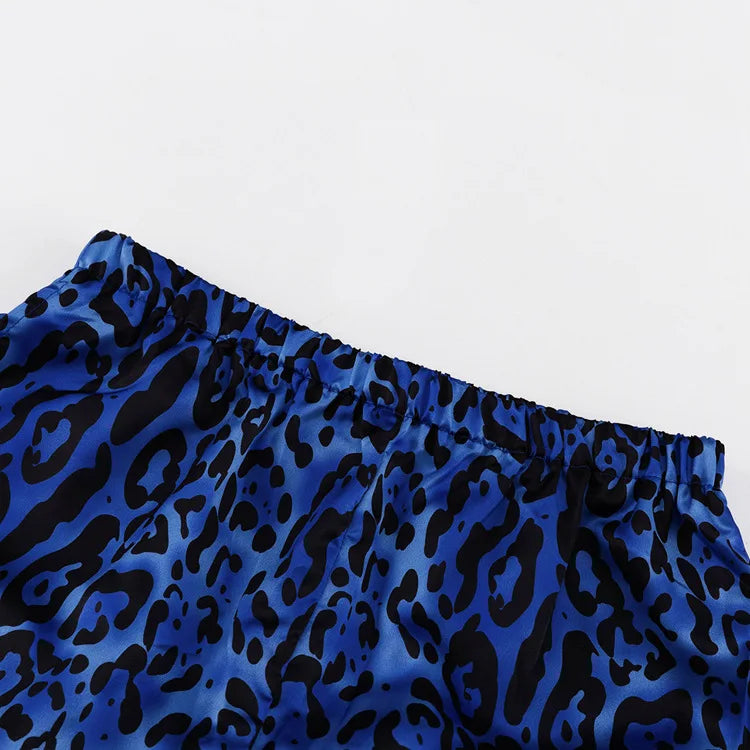 Leopard Print Women Two Piece Outfit