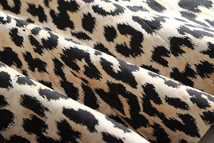 Leopard Print Vintage-Look Fashion Coat