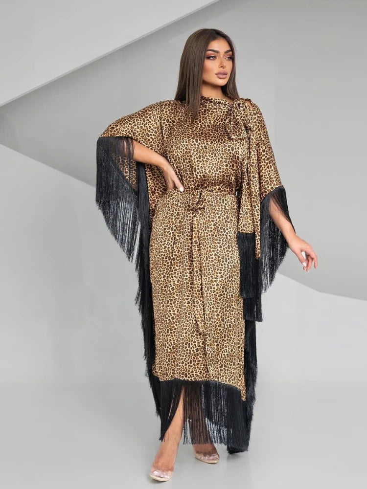 Leopard Print Abaya