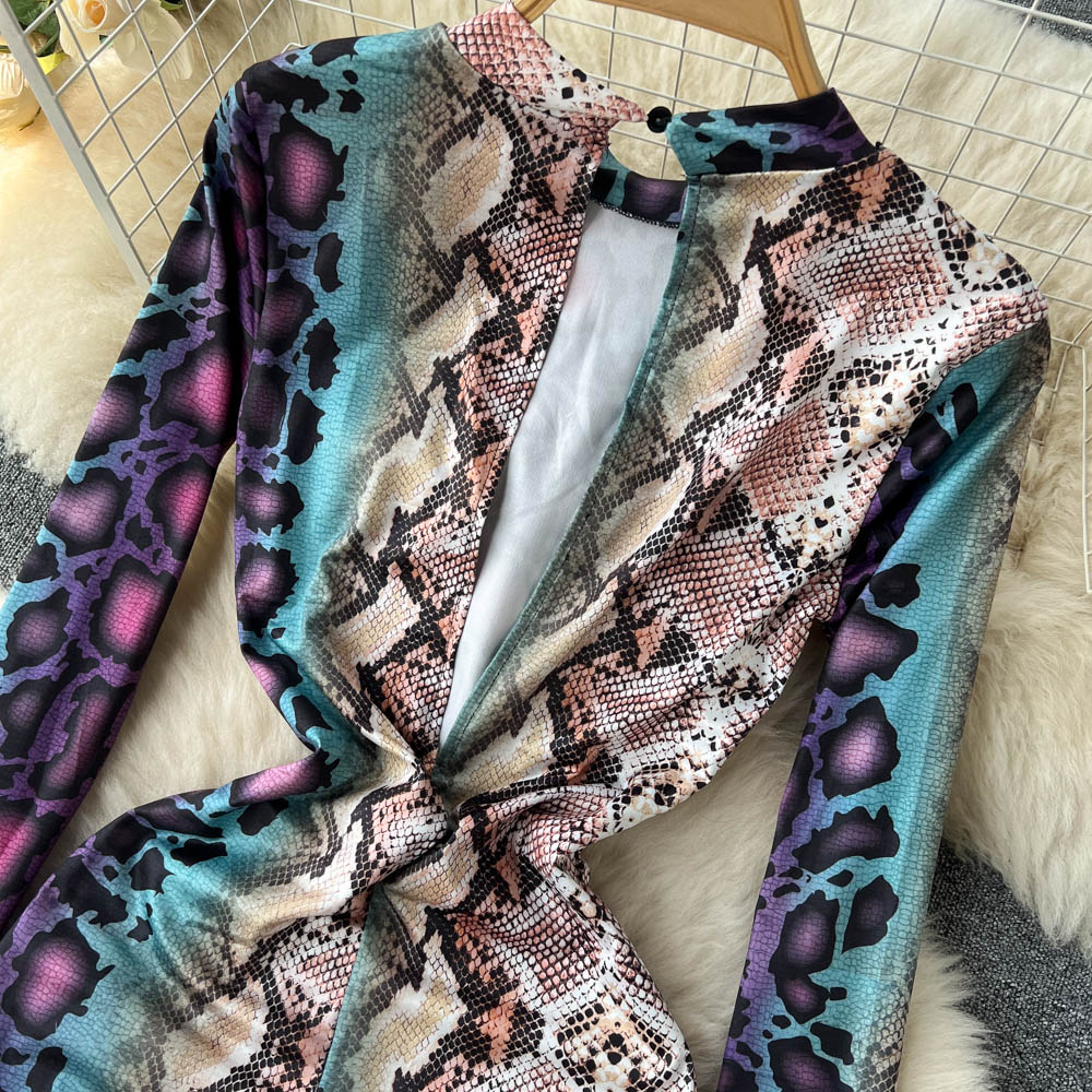 Multicolored Snake Print Jumpsuit