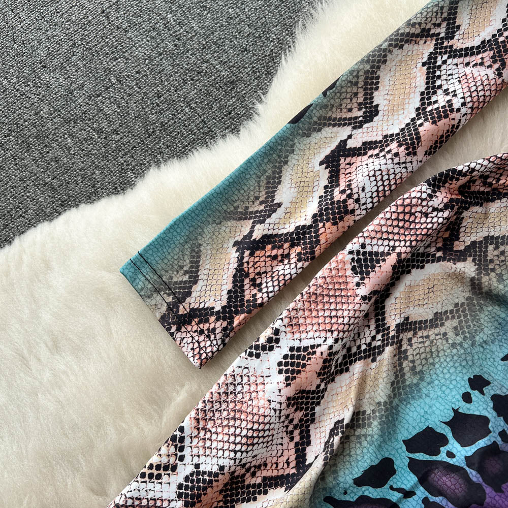 Multicolored Snake Print Jumpsuit