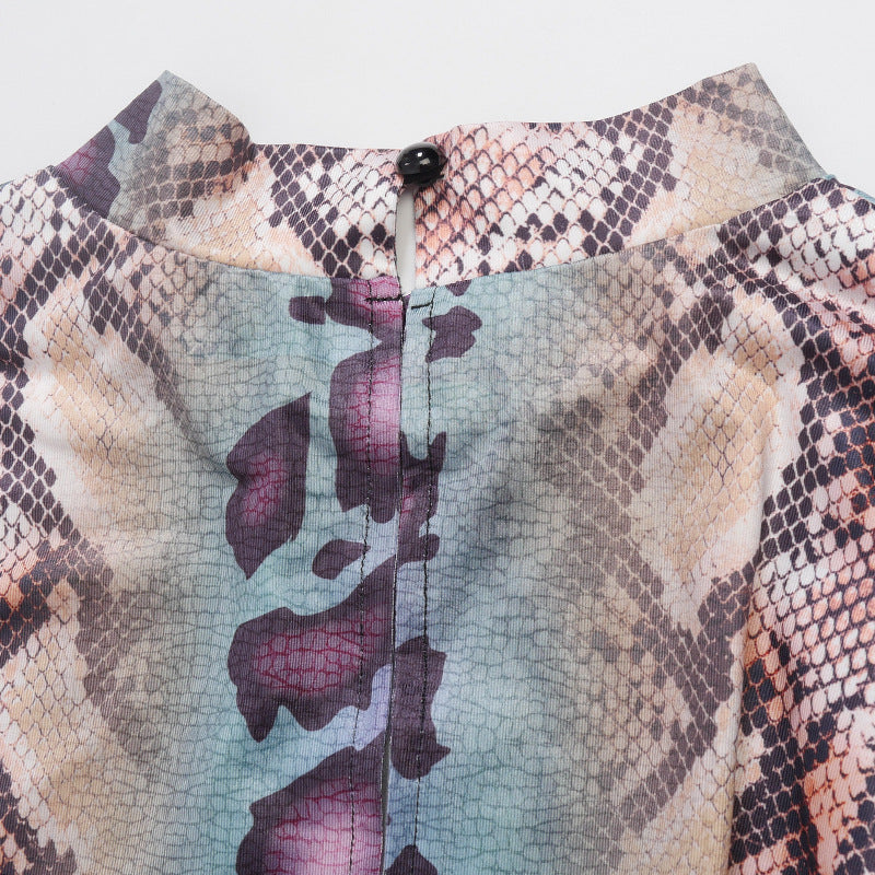 Multicolored Snake Print Jumpsuit