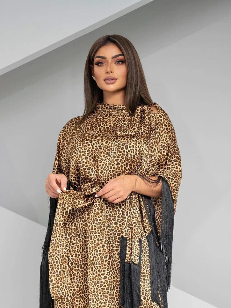 Leopard Print Abaya