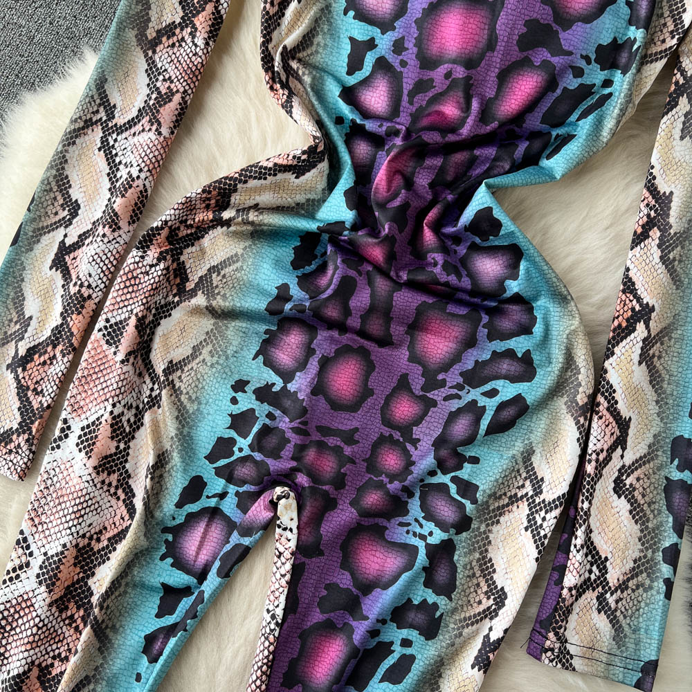 Multicolored Snake Print Jumpsuit