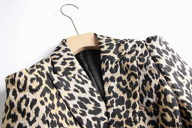 Leopard Print Vintage-Look Fashion Coat