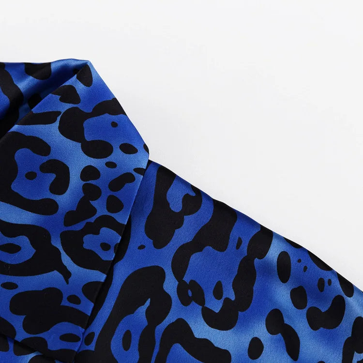 Leopard Print Women Two Piece Outfit