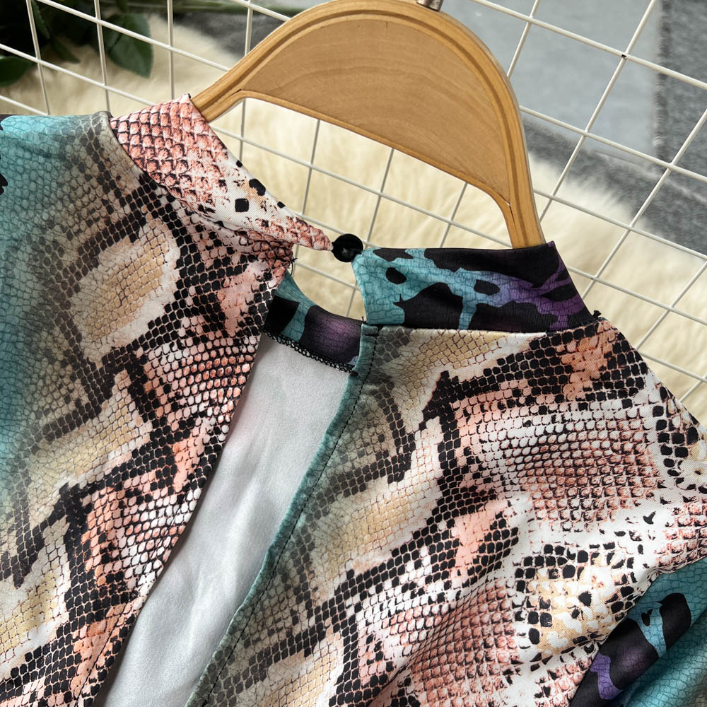 Multicolored Snake Print Jumpsuit