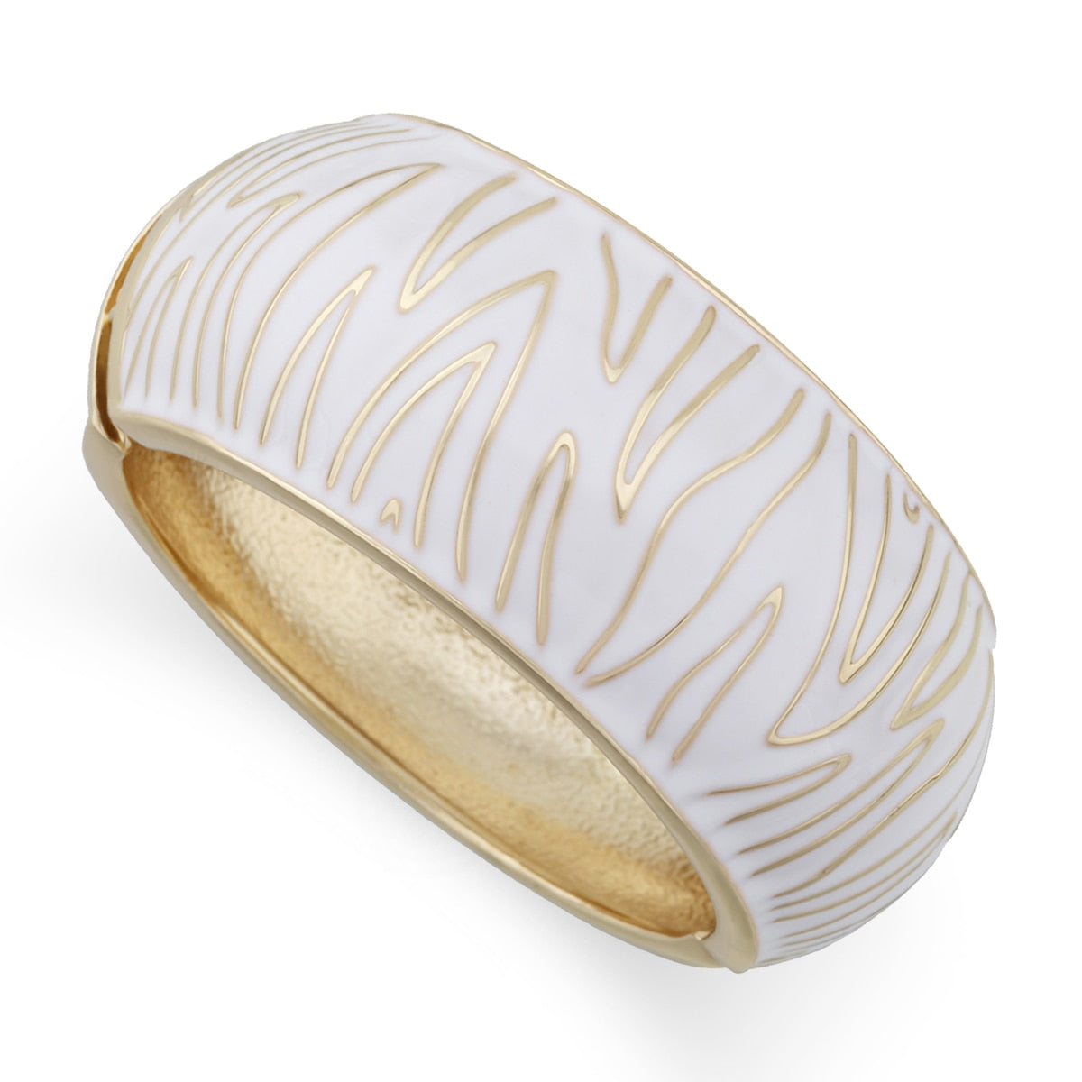 zebra cuff bracelet white