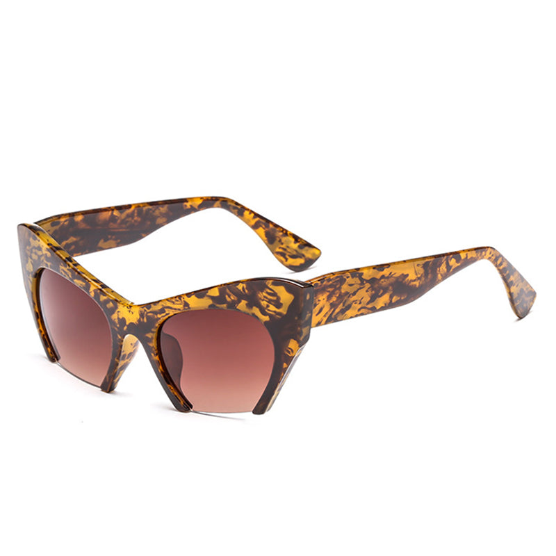 Retro Cat Eye Half-Frames Sunglasses