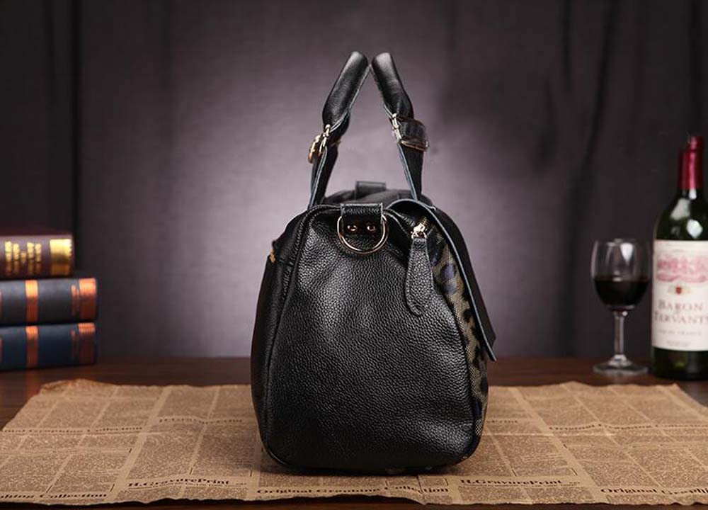 Leopard Print All-Day-Long Leather Tote Bag
