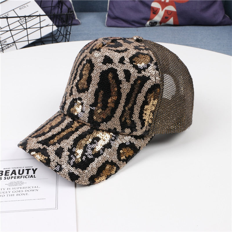 leopard baseball cap