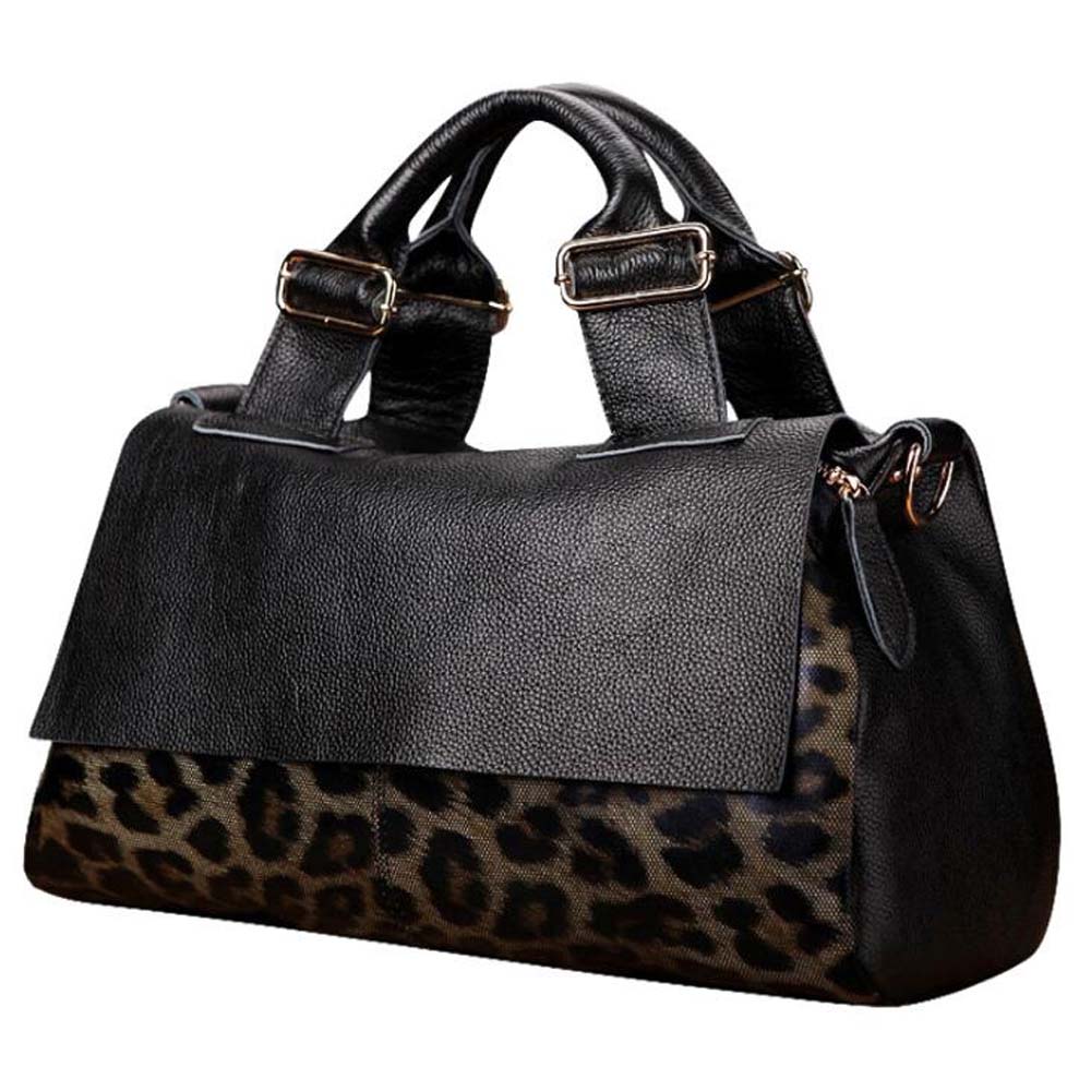 Leopard Print All-Day-Long Leather Tote Bag
