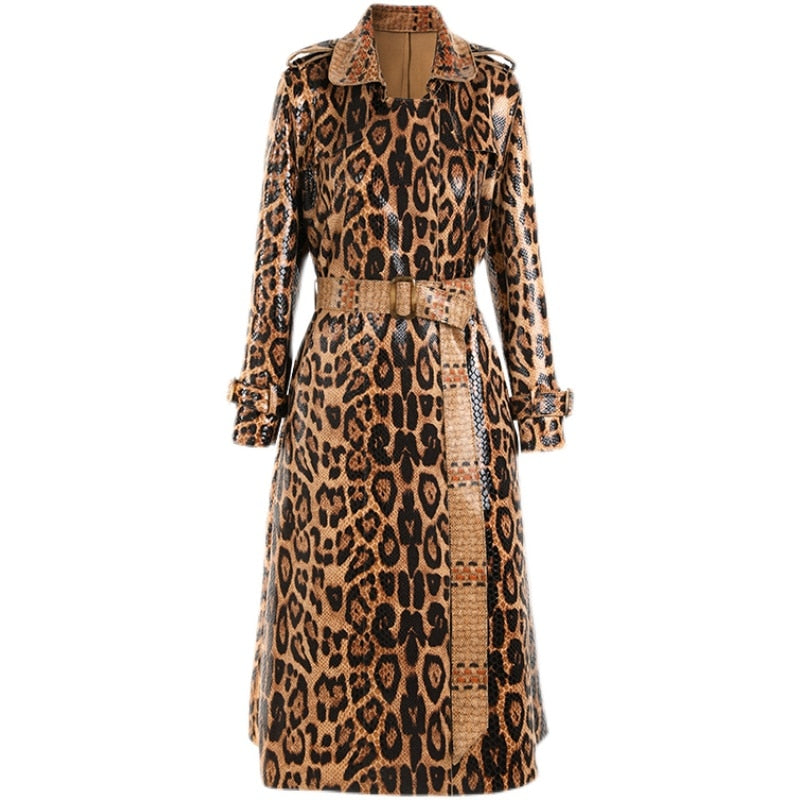 leopard print coat