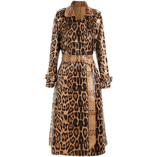 leopard print coat