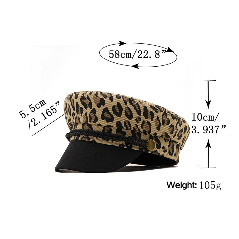 Leopard Print British Beret