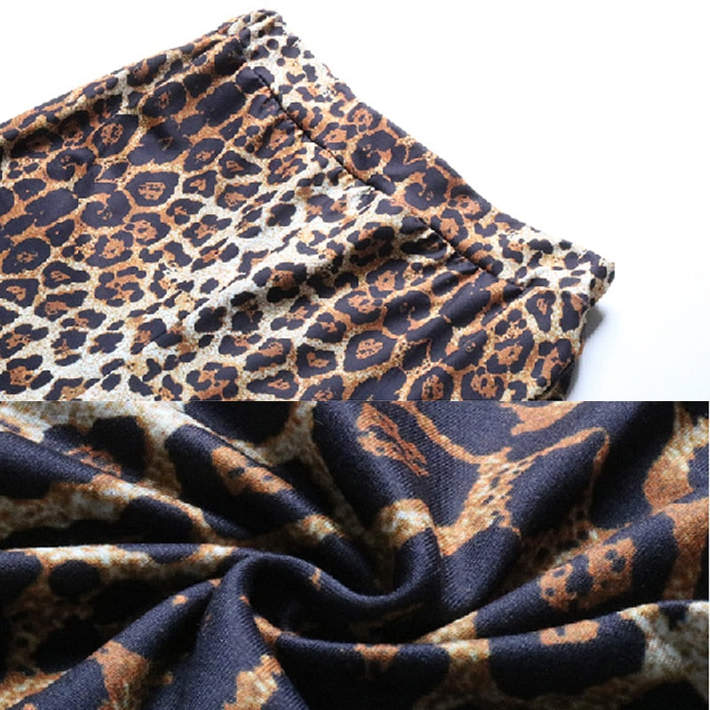 Animal Print Flare Pants