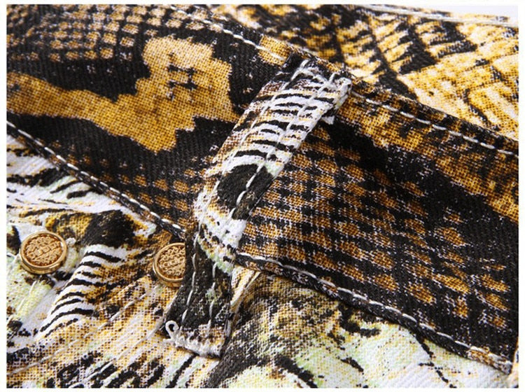 Snakeskin Slim Fit Jeans Slim