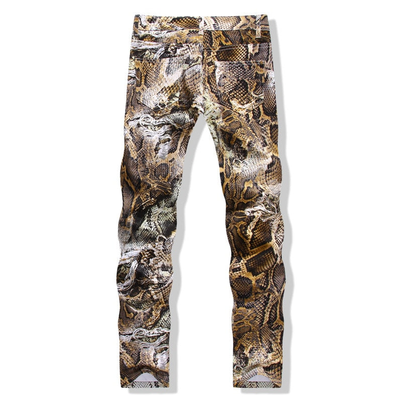 Snakeskin Slim Fit Jeans Slim