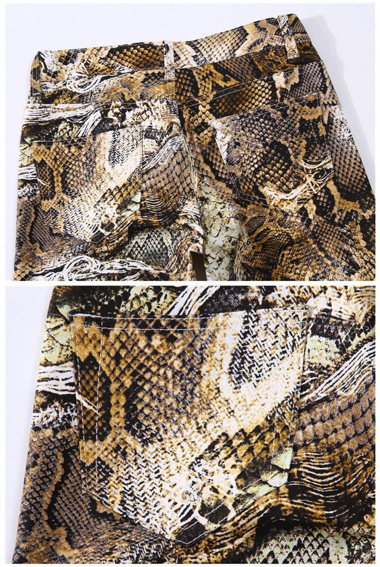 Snakeskin Slim Fit Jeans Slim