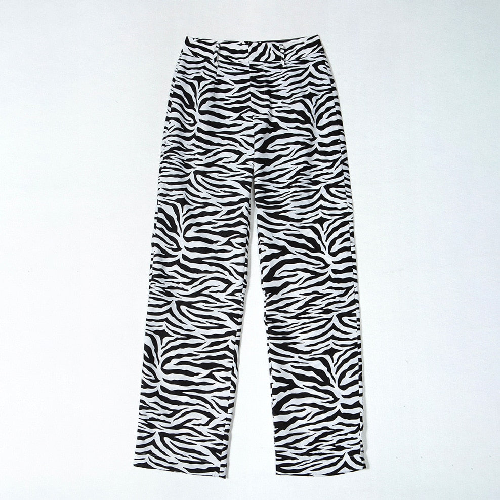 Zebra Wide Leg Pants