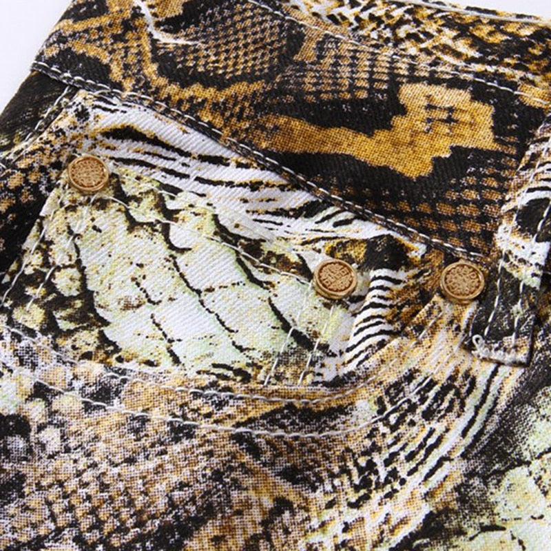Snakeskin Slim Fit Jeans Slim