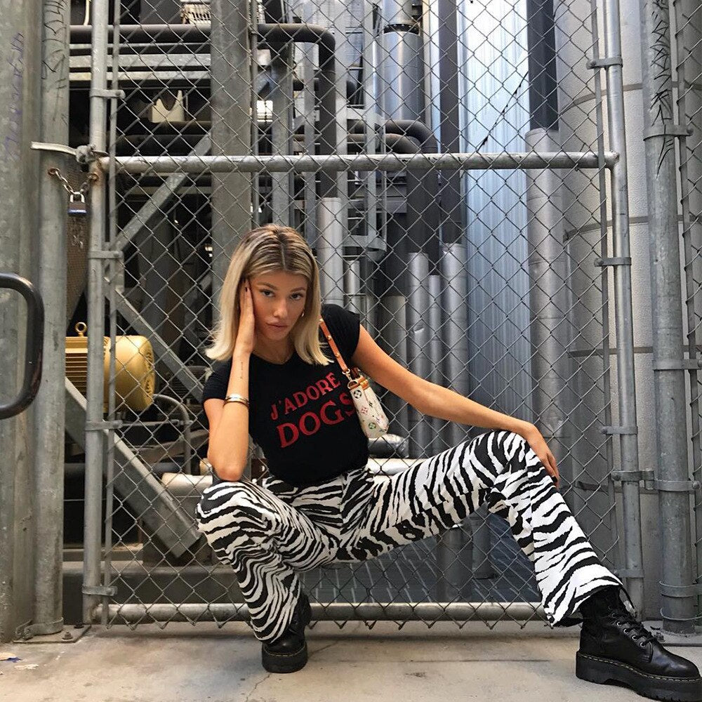 Zebra Wide Leg Pants