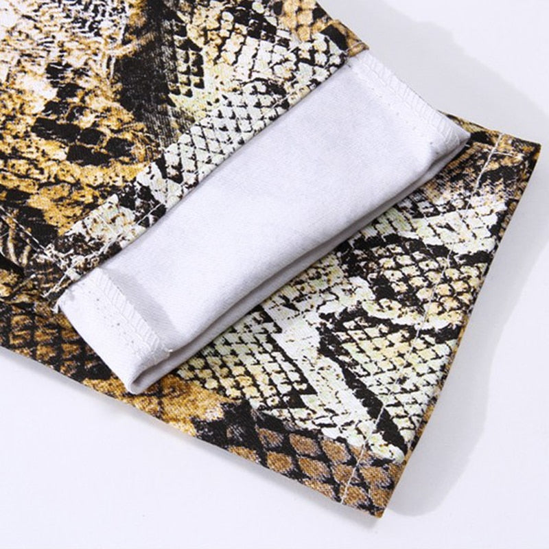 Snakeskin Slim Fit Jeans Slim
