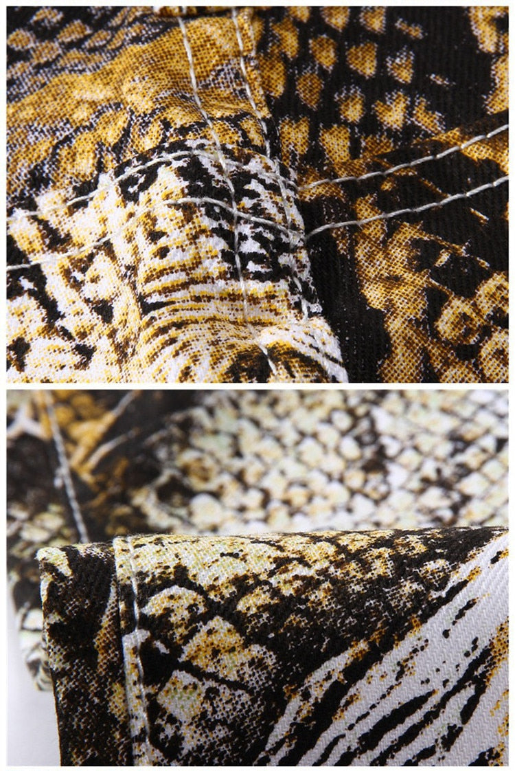 Snakeskin Slim Fit Jeans Slim