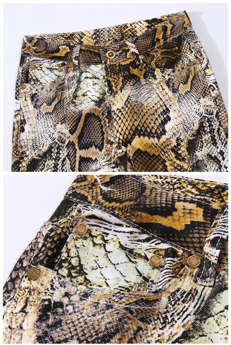 Snakeskin Slim Fit Jeans Slim
