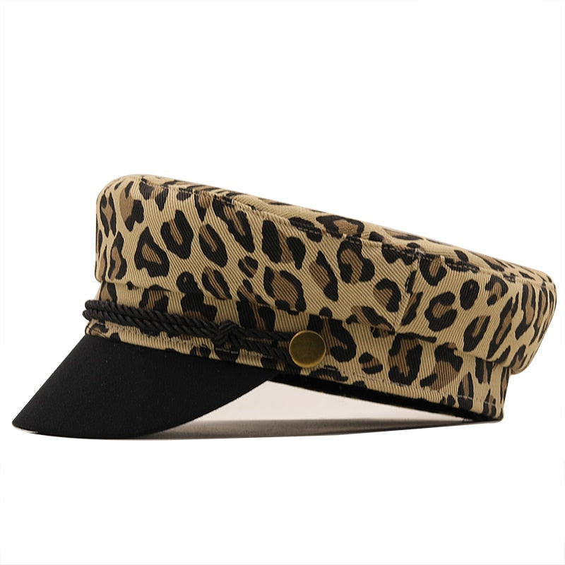 Leopard Print British Beret