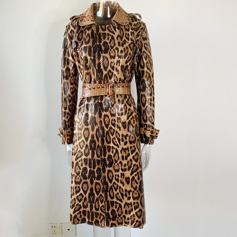 leopard print coat