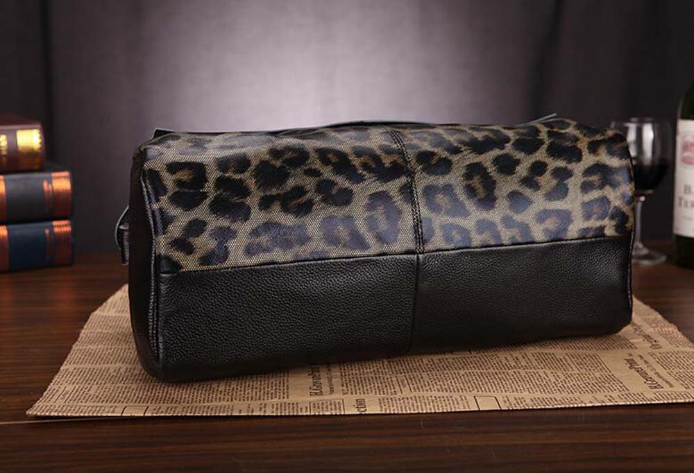 Leopard Print All-Day-Long Leather Tote Bag