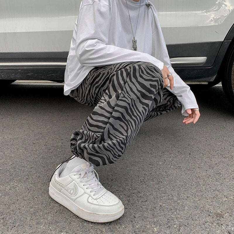 Zebra Print Cargo Joggers