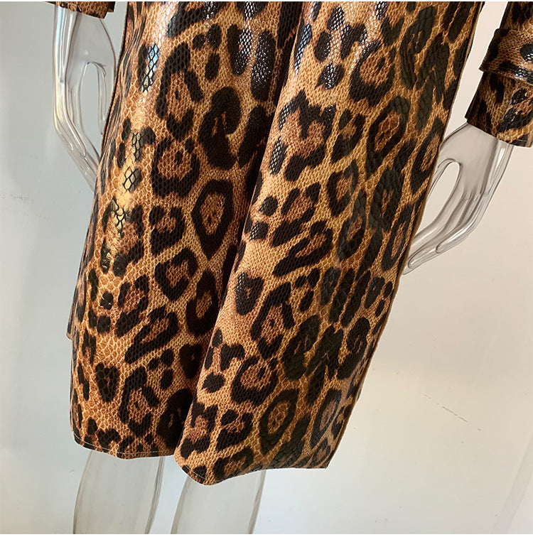 leopard print coat