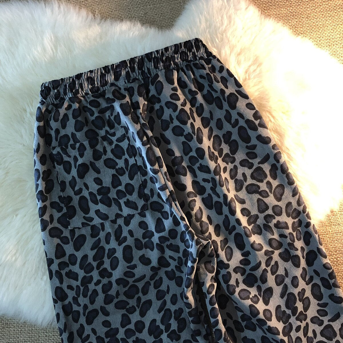 Leopard Print Casual Loose Pants