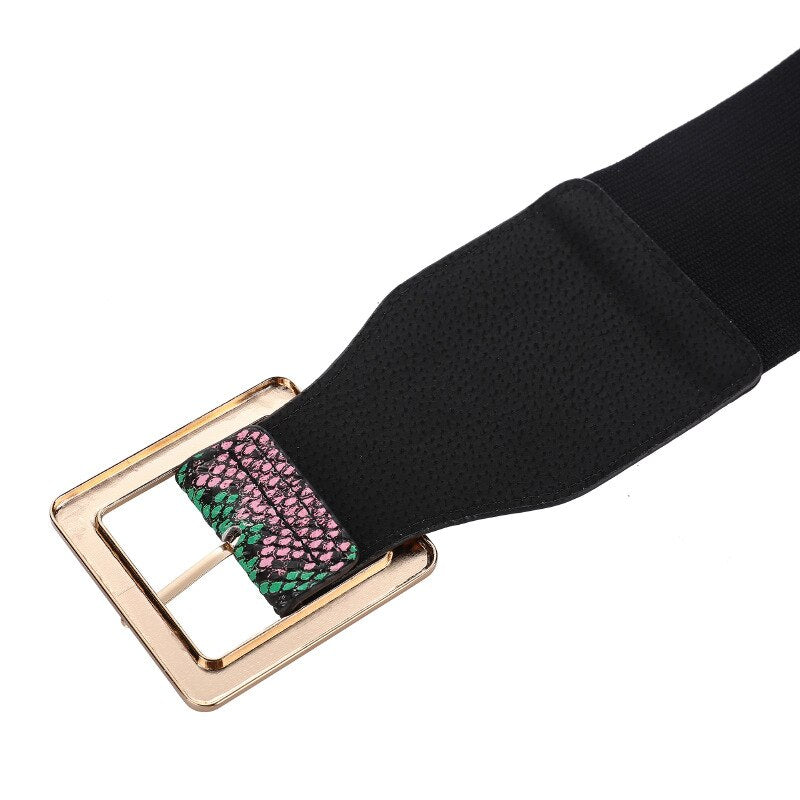 Snake Print Corset Belt