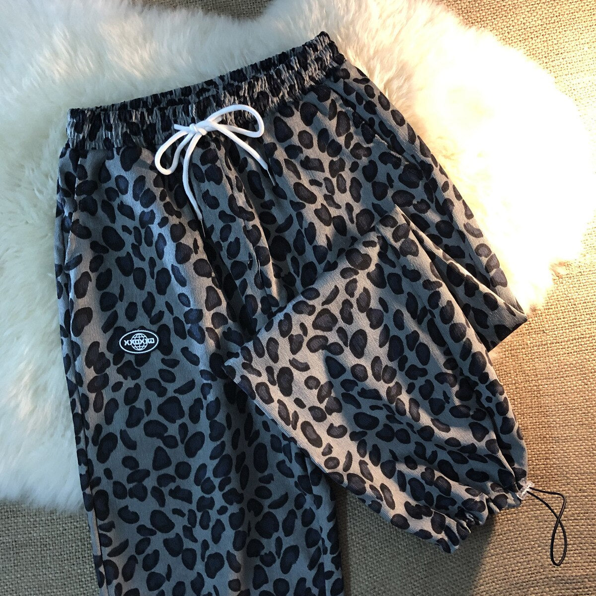 Leopard Print Casual Loose Pants