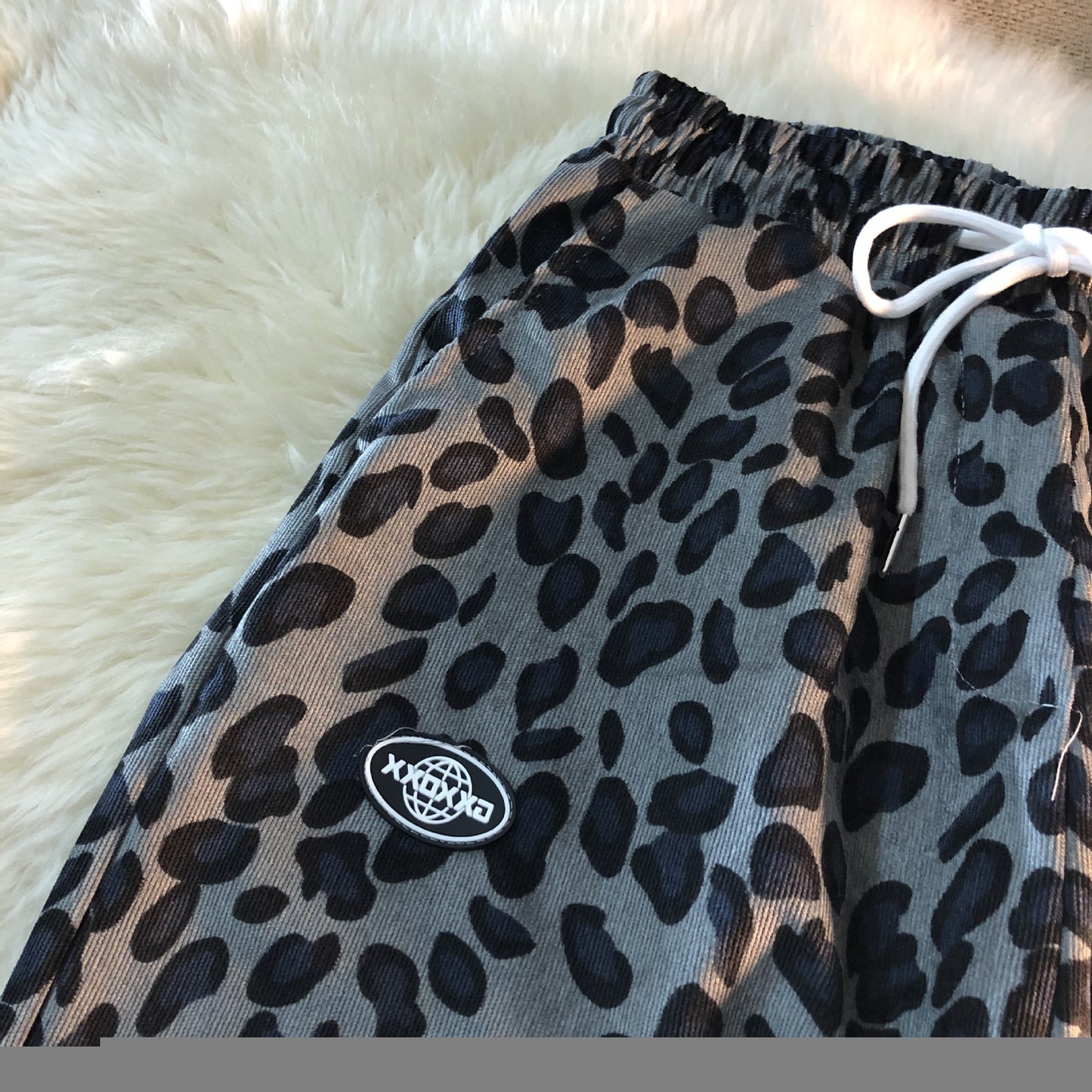 Leopard Print Casual Loose Pants