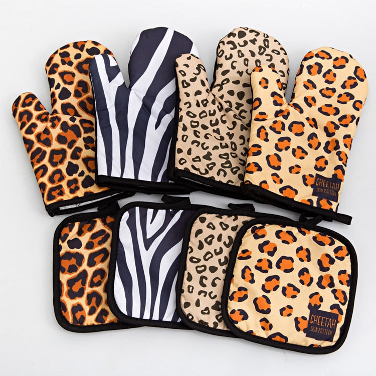Animal Print Oven Gloves