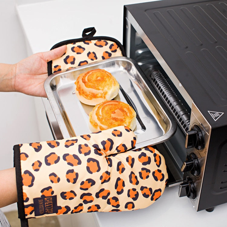 Animal Print Oven Gloves