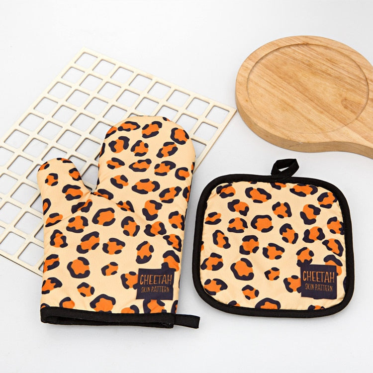 Animal Print Oven Gloves