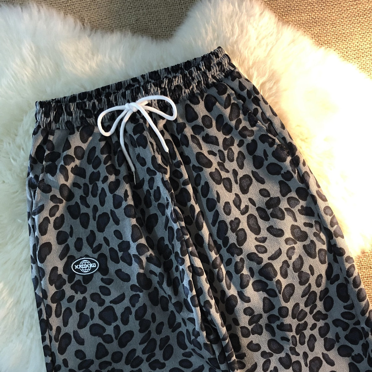 Leopard Print Casual Loose Pants